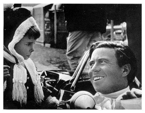 The last ever photograph taken of Jim Clark with a young fan at Hockenheimring