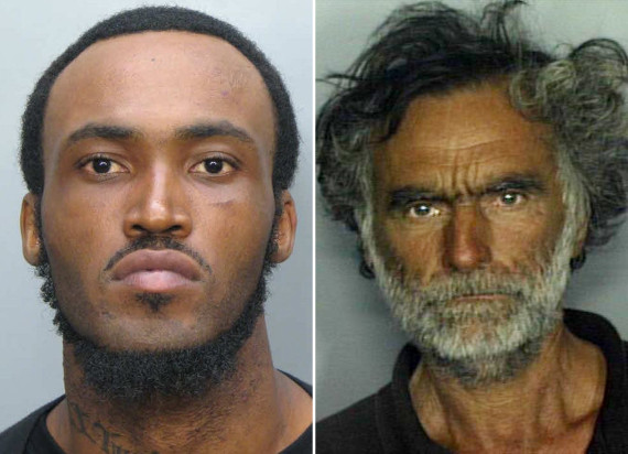Rudy Eugene, 31, left, who police shot and killed as he ate the face of Ronald Poppo, 65. 